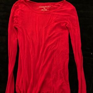 red long sleeve tee